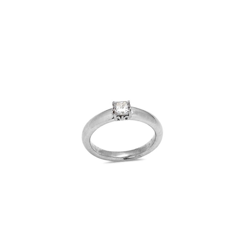 Bague Solitaire Diamant 0.41ct Taille Korloff Or blanc