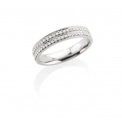 Alliance demi-tour Diamants 0.15ct Or Blanc