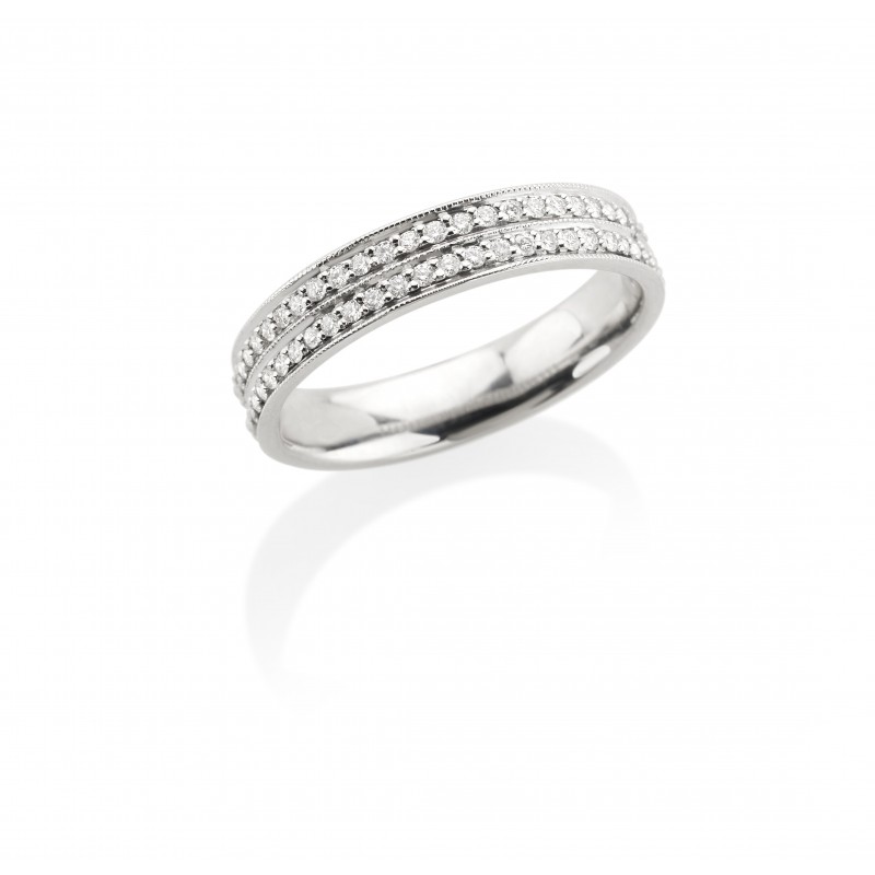 Alliance demi-tour Diamants 0.15ct Or Blanc