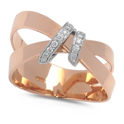 Bague Diamants en Or rose 2