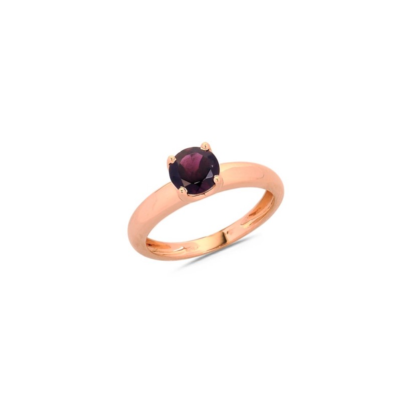 Bague Rhodolite en Or rose Doigt 52