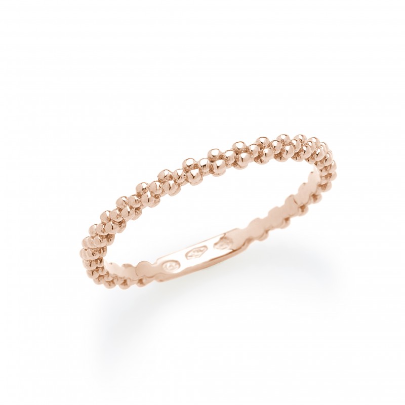 Bague Perlée en Or rose 