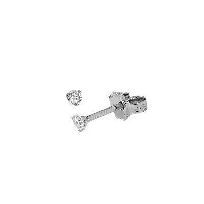 Boucles d'Oreilles Diamants 0.10ct en Or blanc
