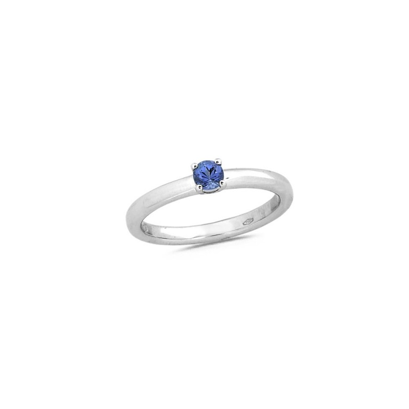 Bague Tanzanite 0.25ct en Or blanc Doigt 54