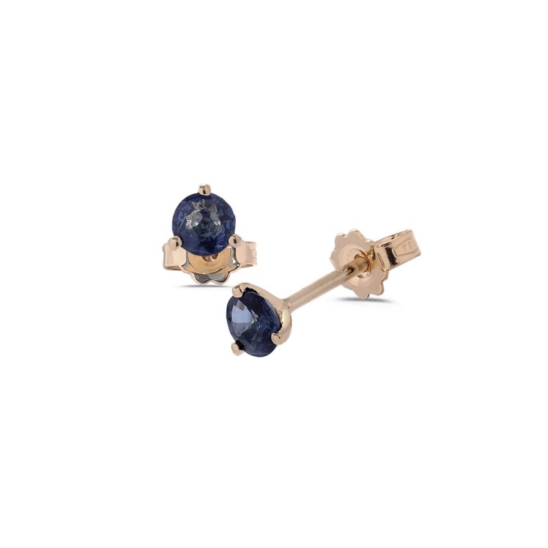 Boucles d'Oreilles Saphirs 0.55ct en Or jaune