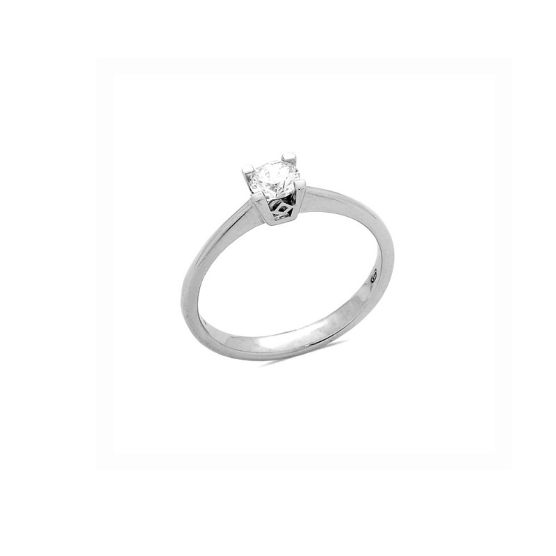 Bague solitaire Oxyde 4.5mm en Argent Doigt 54