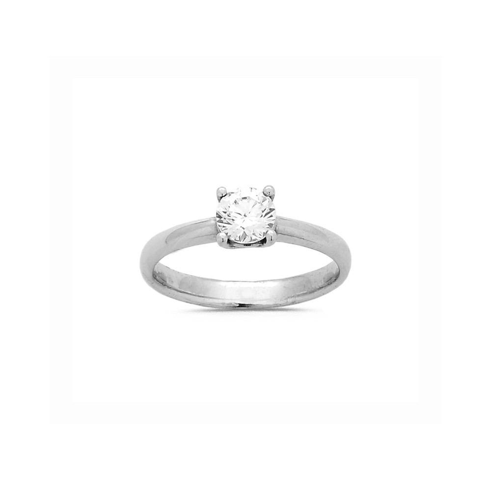 Bague solitaire Oxyde en Argent Doigt 54