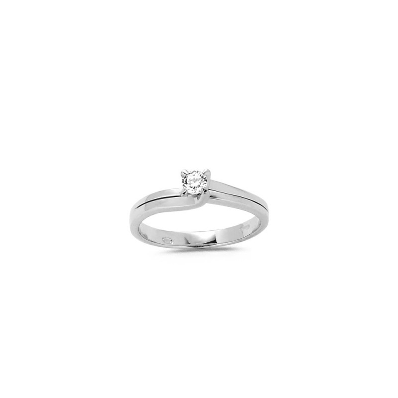 Solitaire Oxyde 3.5mm en Argent Doigt 54