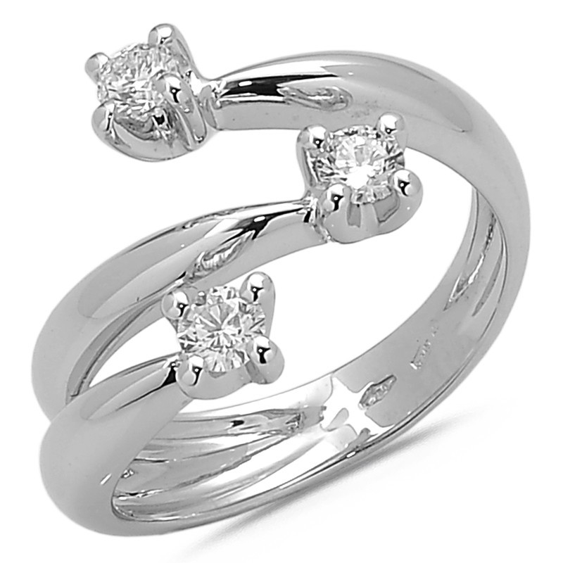 Bague Trilogie Diamants en Or blanc