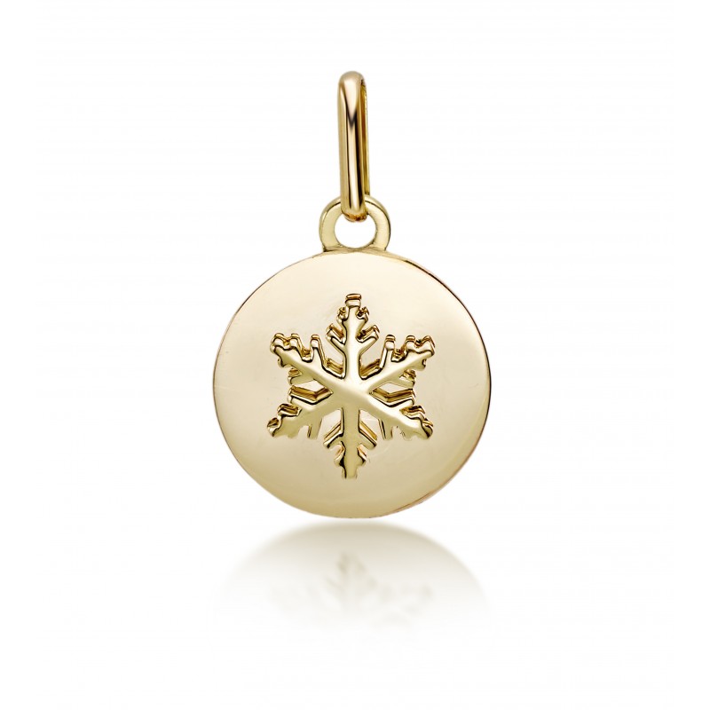 Médaille Flocon d'Amour en Or blanc 12.7mm