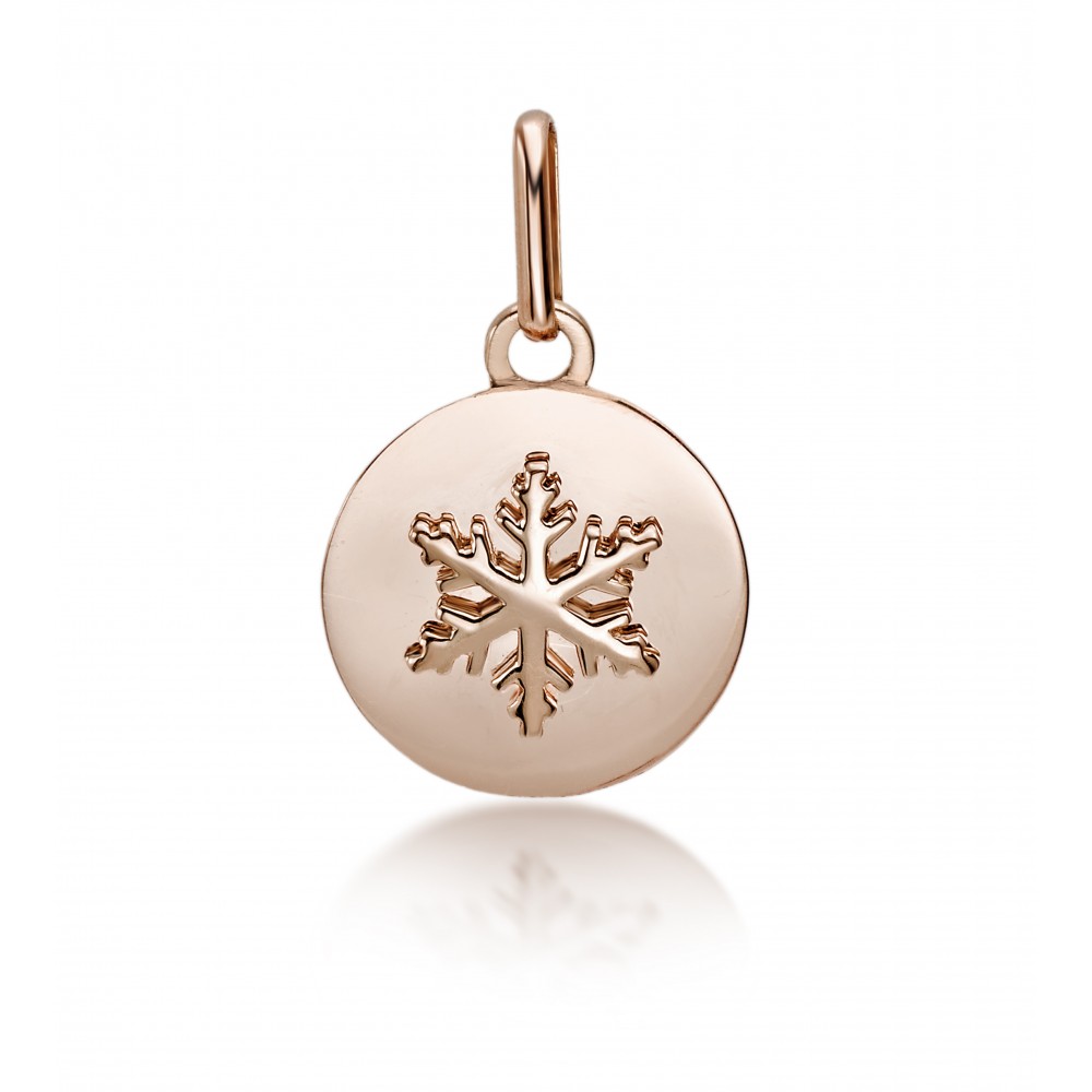 Médaille Flocon d'Amour en Or blanc 12.7mm