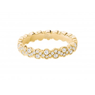Alliance Pavé Diamants tour complet Or jaune 750 Mill