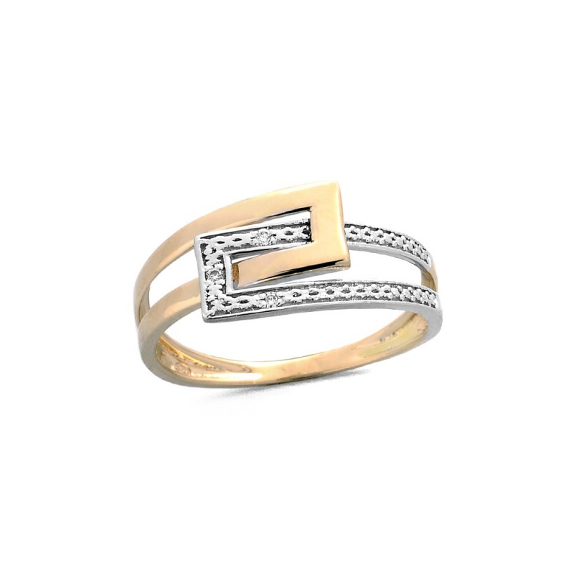 Bague Diamants en Or bicolore