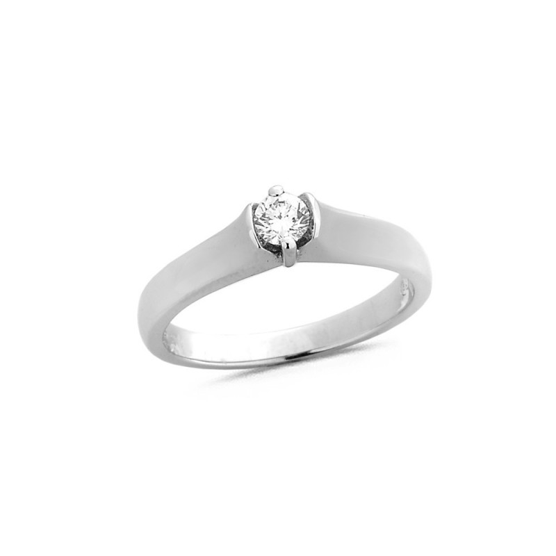 Bague Solitaire Diamant en Or blanc
