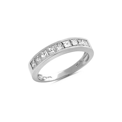 Demie alliance Iolites en Or blanc