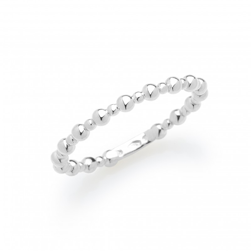 Bague Perlée en Or rose Doigt 52