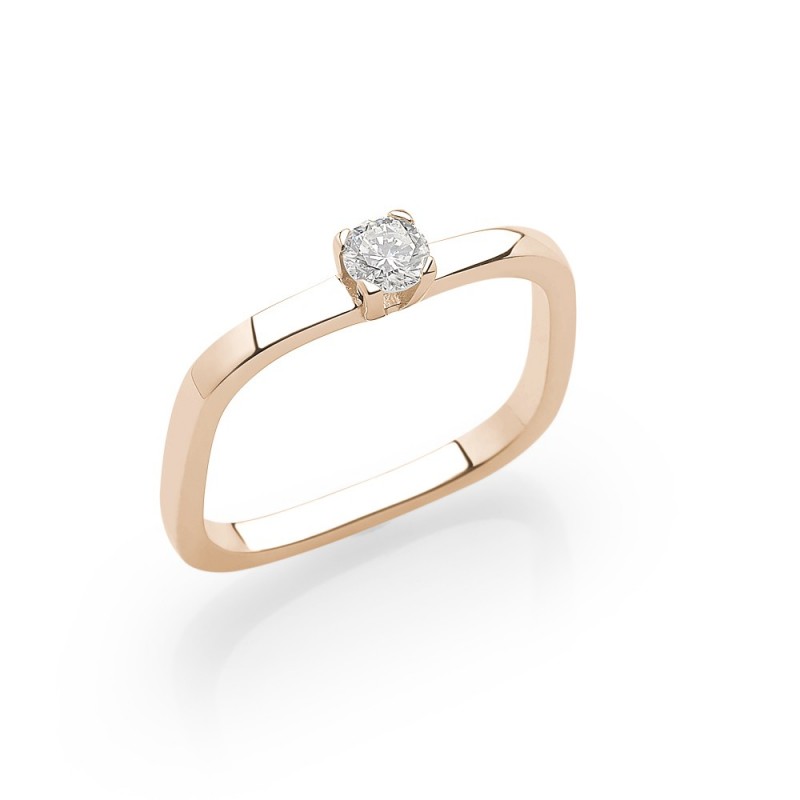 Bague solitaire Diamant en Or blanc
