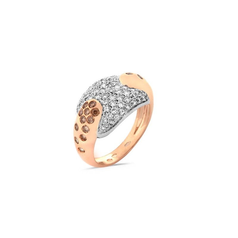 Bague Diamants en Or bicolore