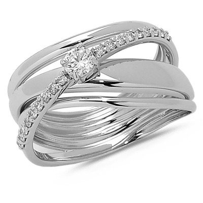 Bague diamants en or bicolore 2