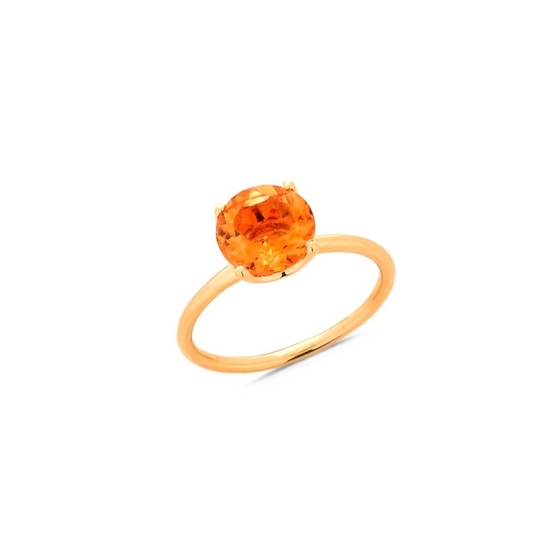 Bague Citrine en Or rose Doigt 53