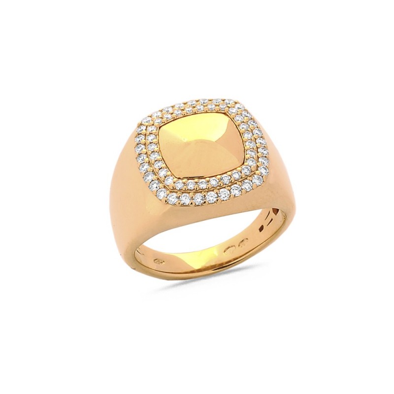Bague Diamants 0.50Carat en Or Jaune 750Mill.