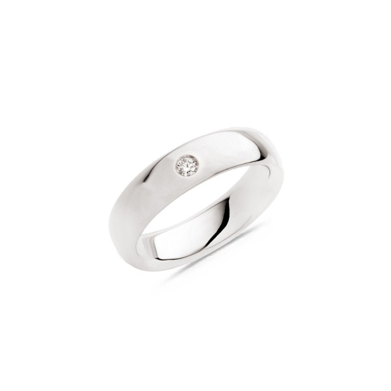 Alliance or blanc et diamant 0,08 carat Alliance or blanc et diamant 0,08 carat