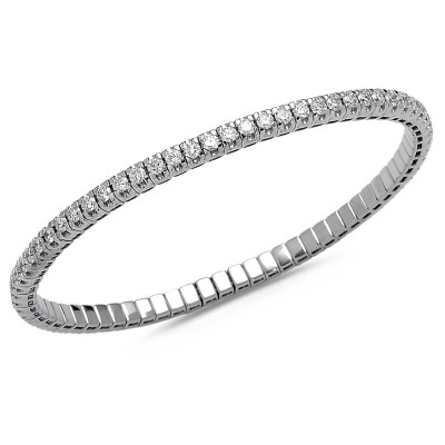 Bracelet Collection Extensible 70 Diamants 3.63ct en Or Blanc