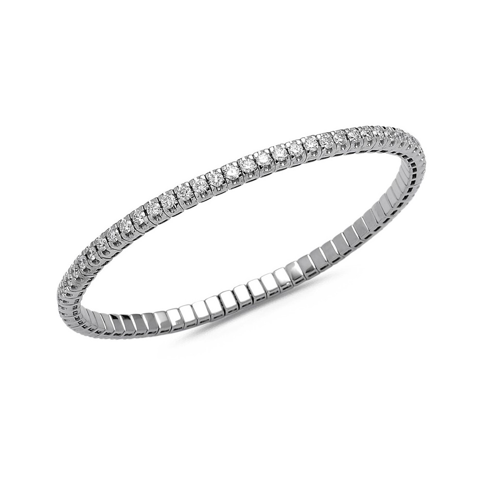 Bracelet Collection Extensible 70 Diamants 3.63ct en Or Blanc