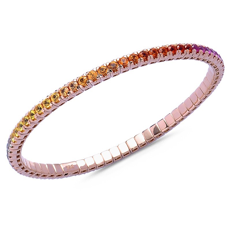 Collection Extensibles - Bracelet Saphirs - Or rose
