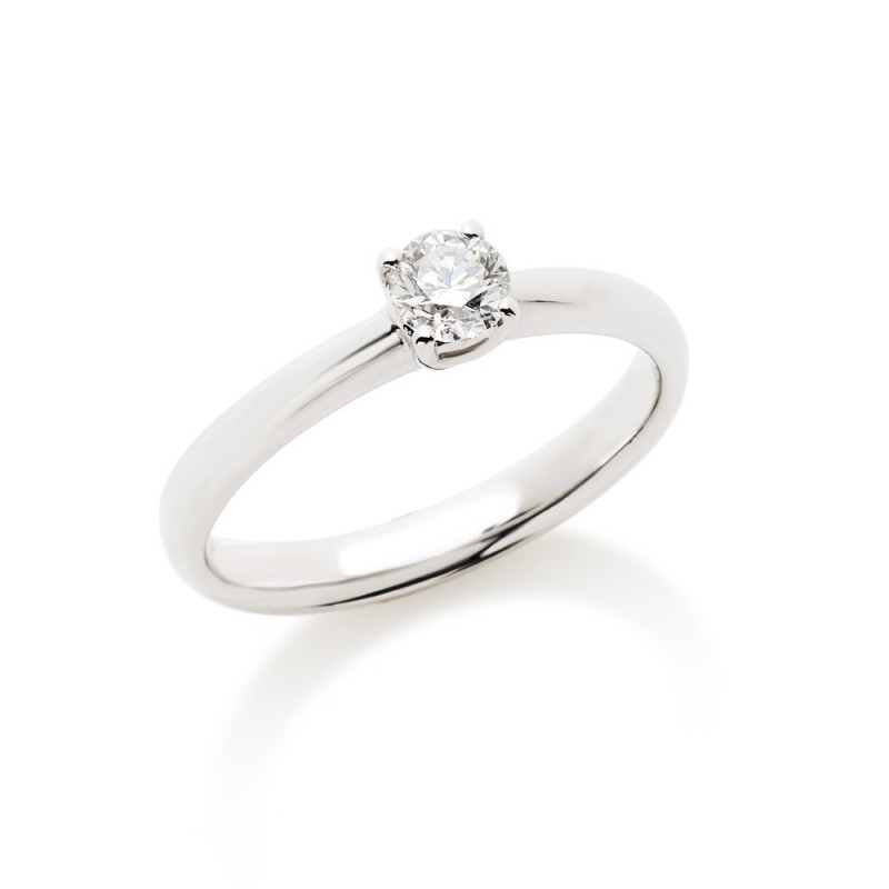 Bague solitaire Diamant en Or blanc Doigt 54  Diamant 0.32CT