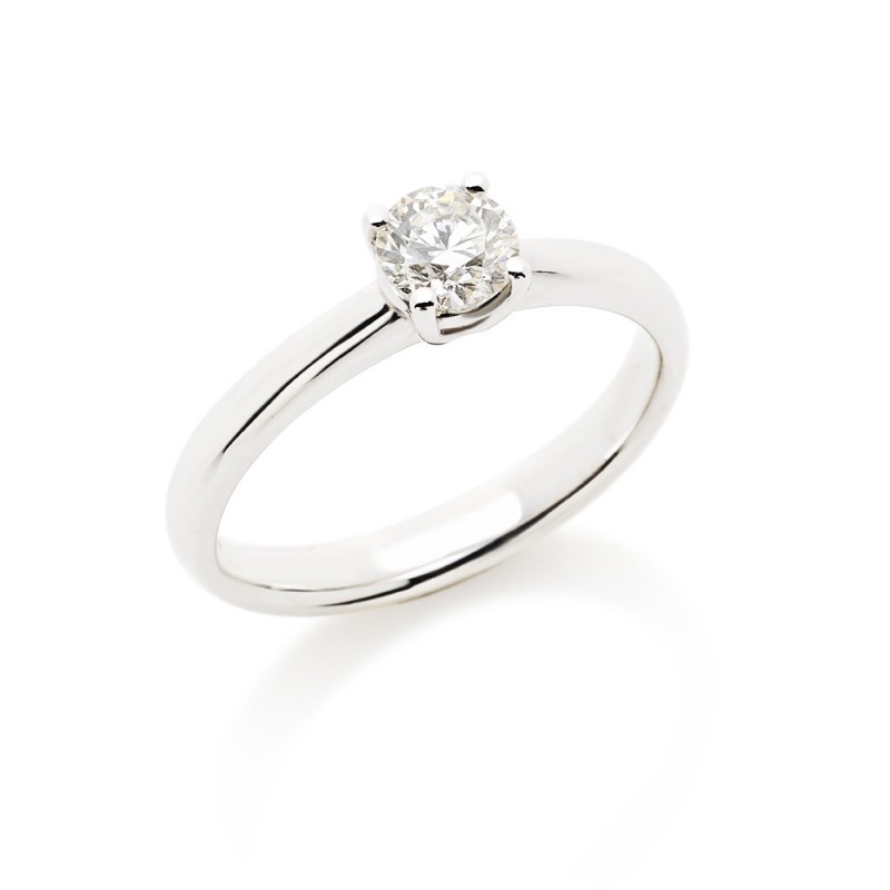 Bague solitaire Diamant en Or blanc Doigt 54  Diamant de 0.50CT