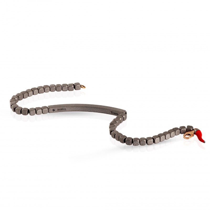 Bracelet Diamants Noirs 0.26ct en Titane 