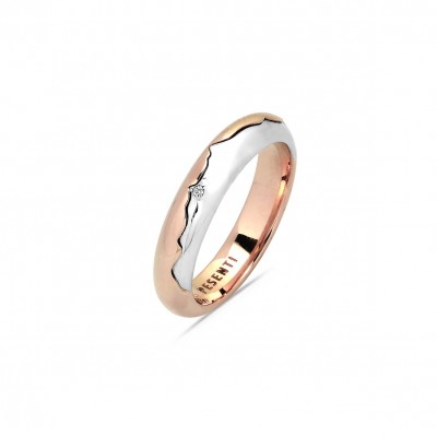 Alliance Pure Diamant 0.01ct en Or Bicolore 750 mill.