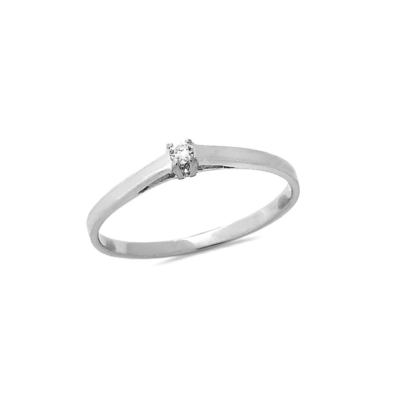 Bague Solitaire Diamant 0.03ct en Argent - Taille disponible : 53