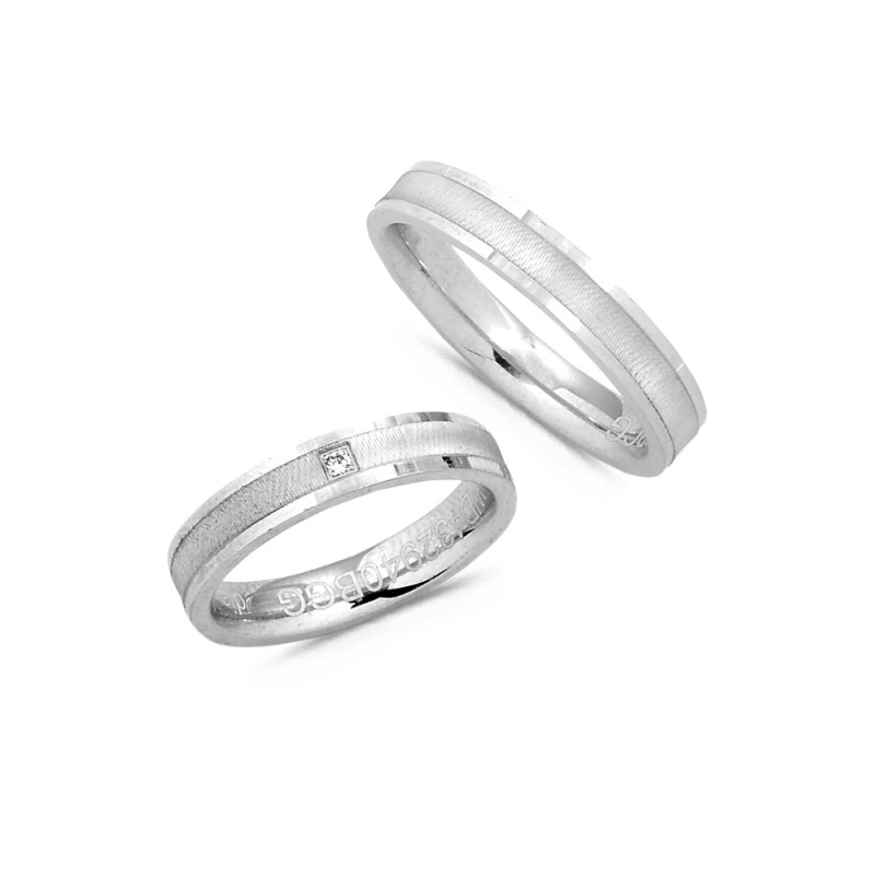 Alliance Homme en Argent - Taille disponible : 61