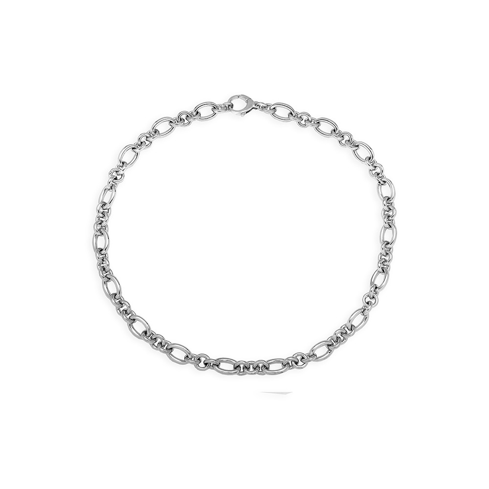 Collier Argent Maille Fantaisie 45cm