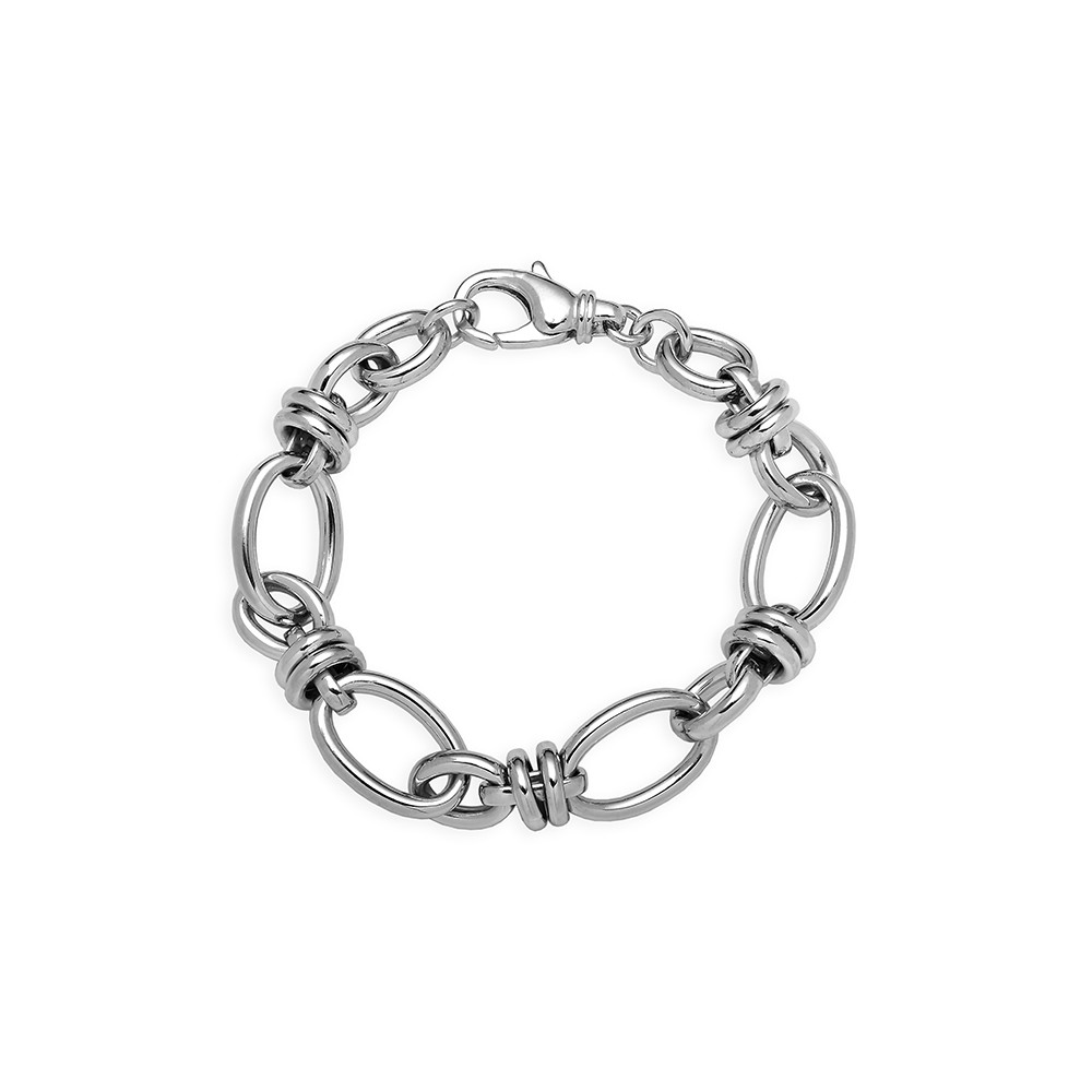 Bracelet Maille Fantaisie en Argent 19cm