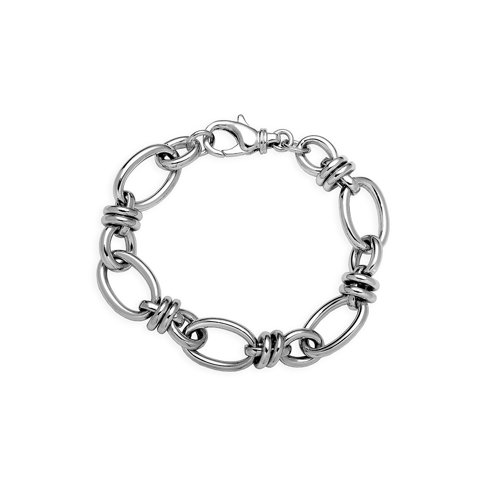 Bracelet Maille Fantaisie en Argent 21cm