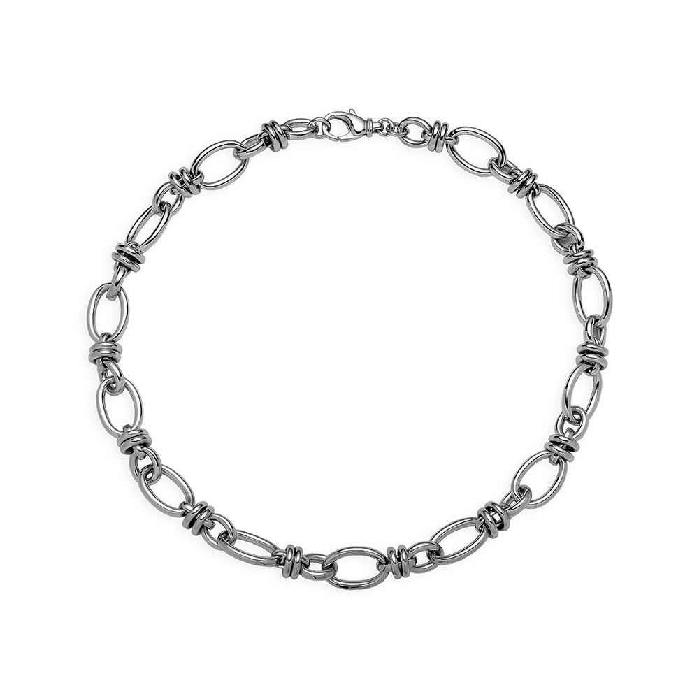 Collier Maille Fantaisie en Argent 50cm