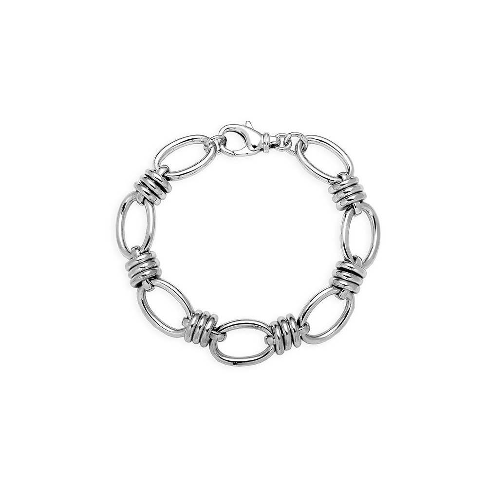 Bracelet Maille Fantaisie en Argent 20cm