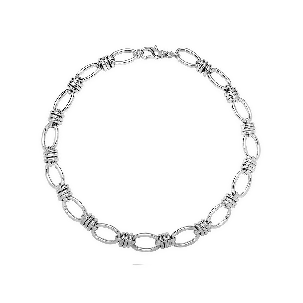 Collier Maille Fantaisie en Argent 45cm