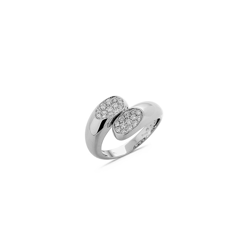 Bague 26 Diamants 0.39ct en Or blanc - Taille disponible : 57