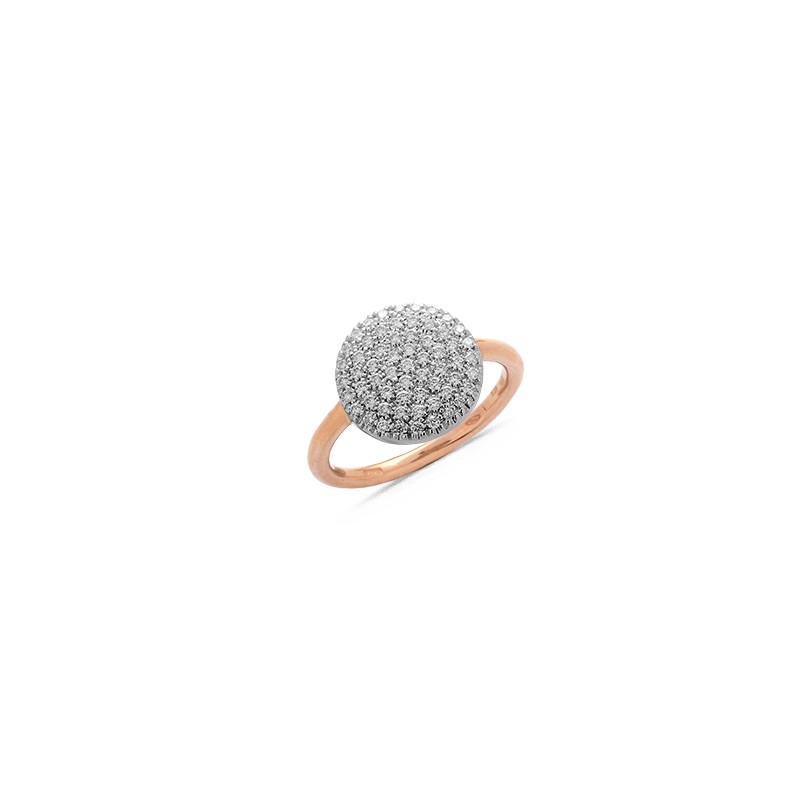 Bague Diamants 0.39ct en Or bicolore - Taille disponible : 54