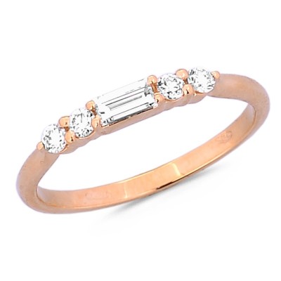 Alliance Demi-Tour Diamants 0.14ct sur Or Jaune 750 mill. 2