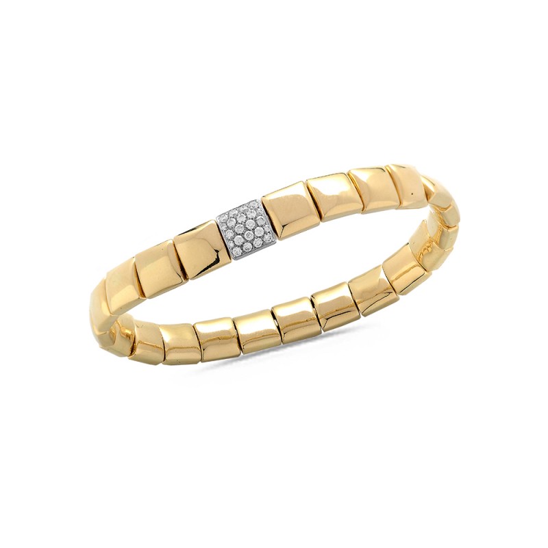 Bracelet Collection Extensible Or Jaune et Diamants 0.27ct