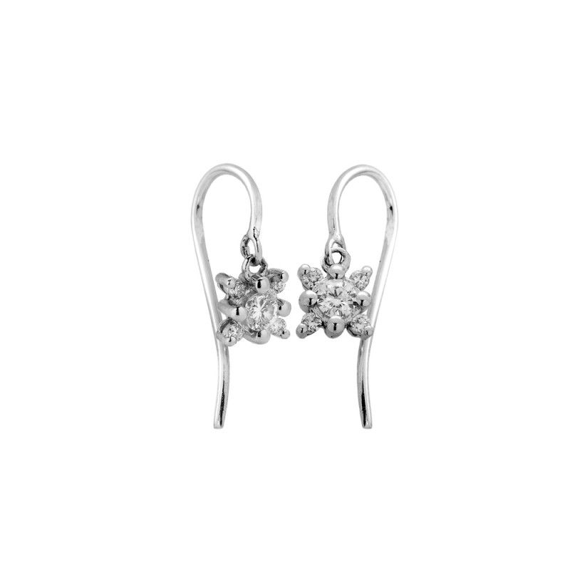Boucles d'Oreilles Flocon d'Amour Diamants 0.340ct en Or blanc