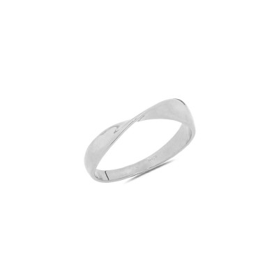 Bague Or Blanc Torsade - Taille disponible : 55