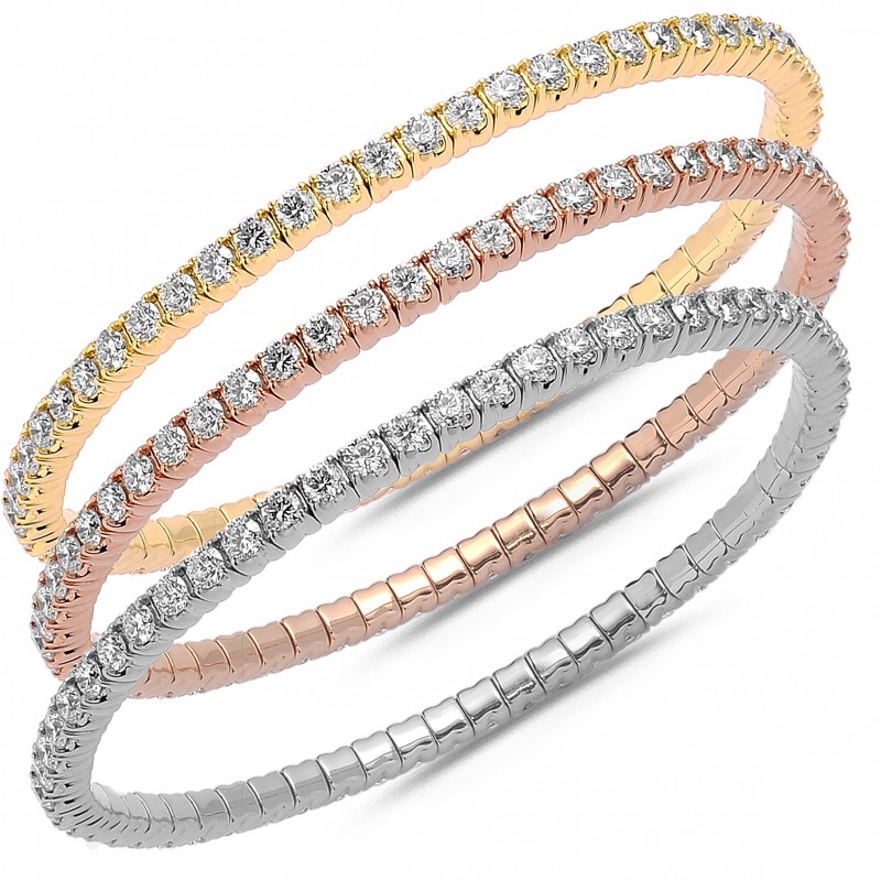Bracelet Collection Extensibles Or Rose Diamants 3.63 carats