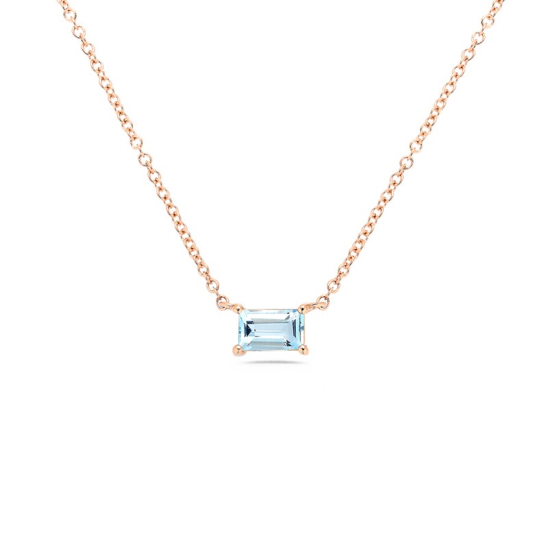 Collier Collection La Délicatesse en Or Rose  750Mill. et Topaze 0.33ct 5x3mm