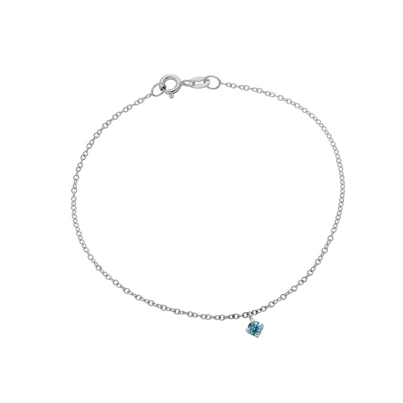 Bracelet Collection  La Délicatesse en Or Blanc 750Mill. et Topaze 0.08ct